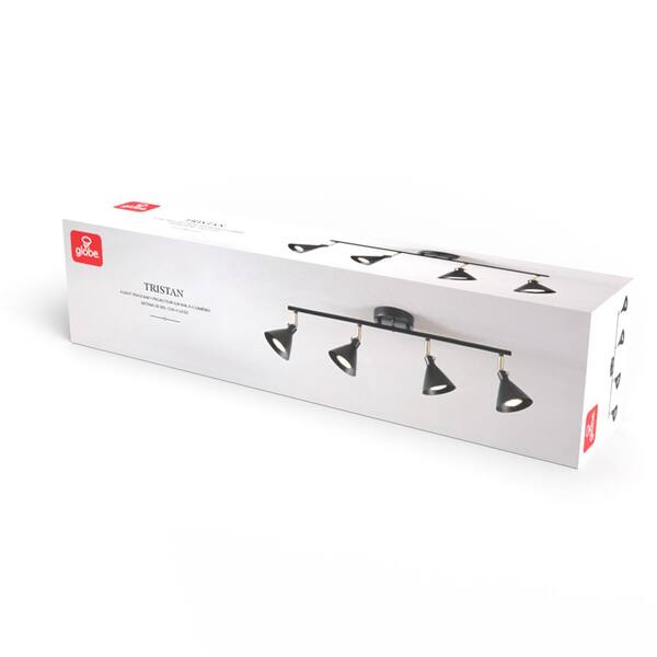 Tristan 2.17 ft. 4-Light Matte Black Linear Track Lighting Kit