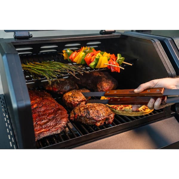 Oakford 1150 3-Burner Plus Offset Smoker Charcoal and Propane Combo Grill in Black
