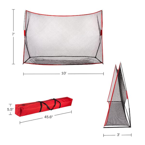 10 ft. x 7 ft. Heavy-Duty Net with Steel Frame for Indoor and Outdoor Use White