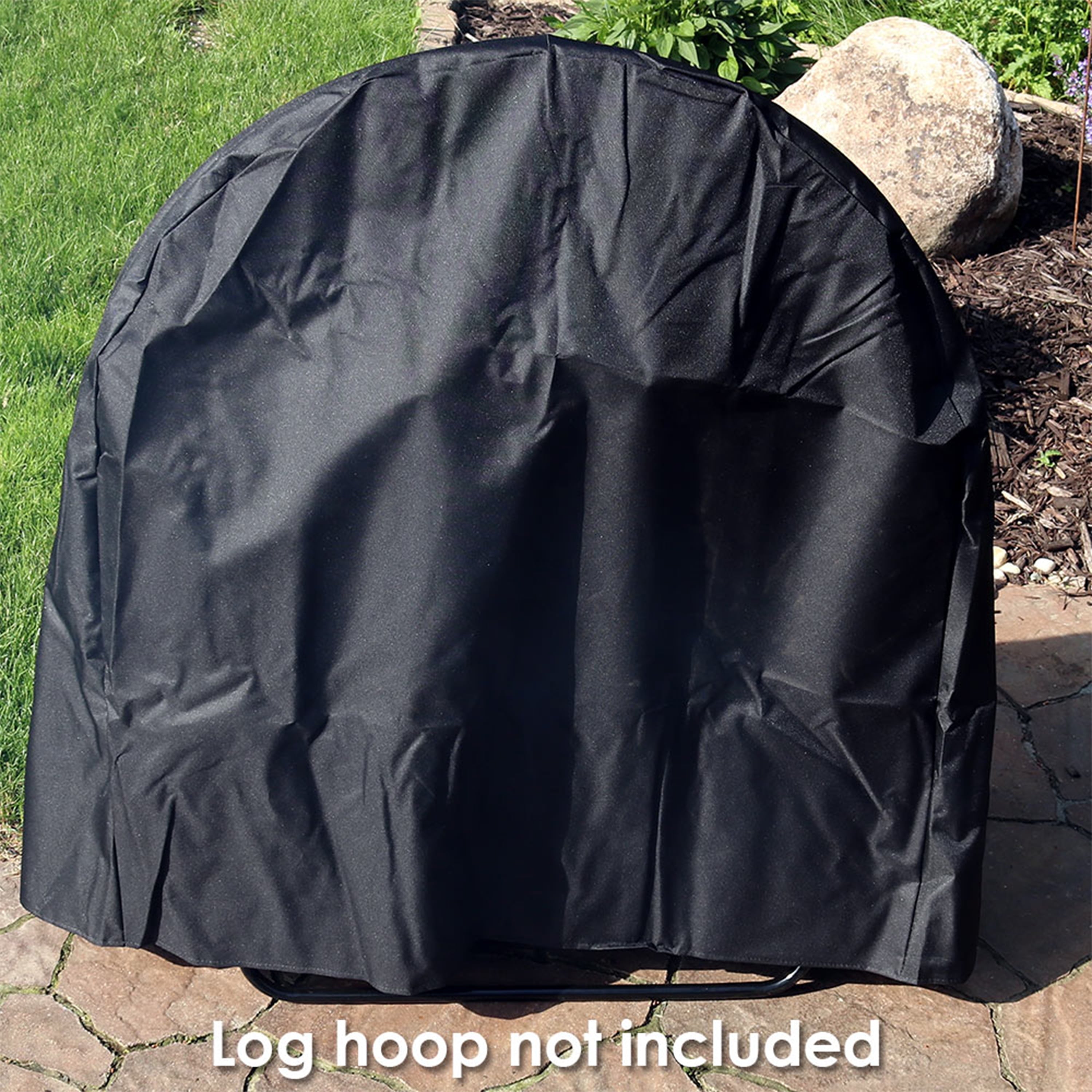 Sunnydaze Outdoor Weather-Resistant Durable Polyester with PVC Backing Firewood Log Hoop Cover - 24