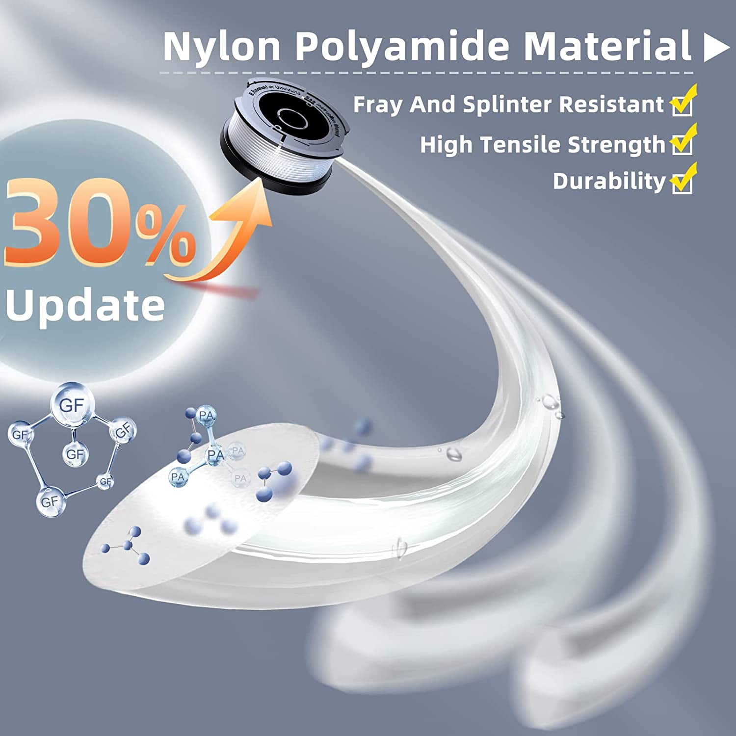 10 Pack String Trimmer Replacement Spool Compatible with BLACK+DECKER, 240ft 0.065