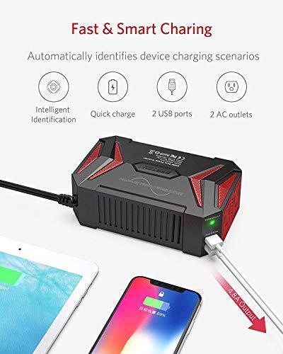 SUPER BESTEK 300Watt Pure Sine Wave Power Inverter Car Adapter DC 12V toAC 110V