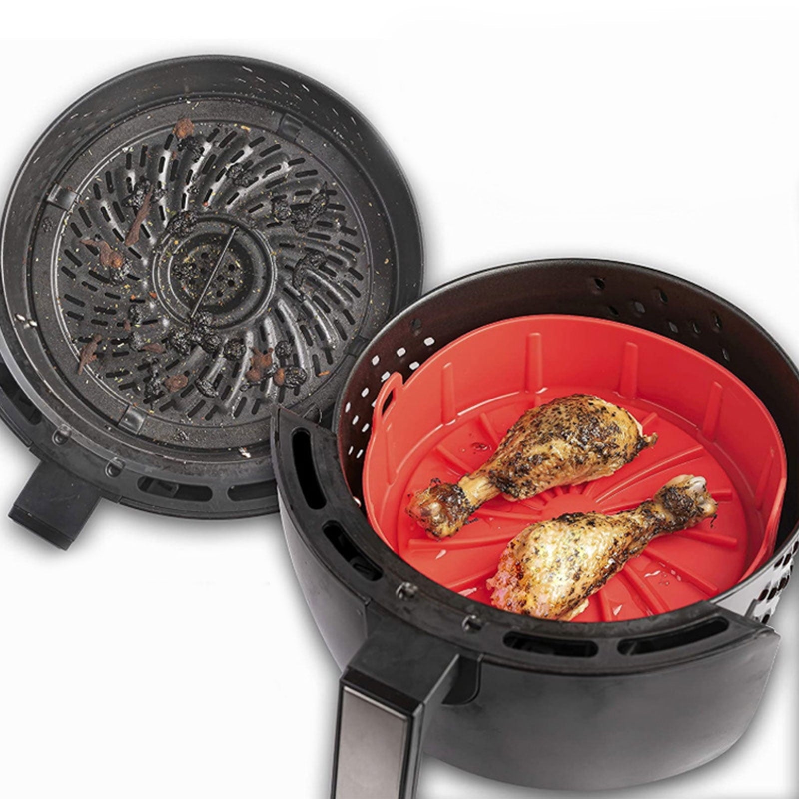 Air Fryer Silicone Grill Pan Cost Saving Alternative Easy to Use and Clean Gift