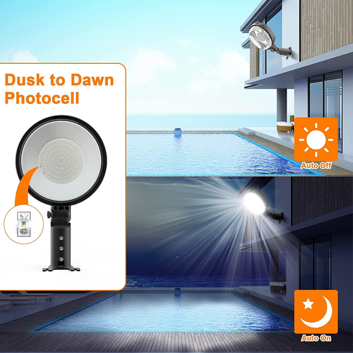Led Barn Lights 150W Dusk to Dawn Outdoor Lighting Waterproof Outdoor Security Lights for Garage Yard Street Warehouse