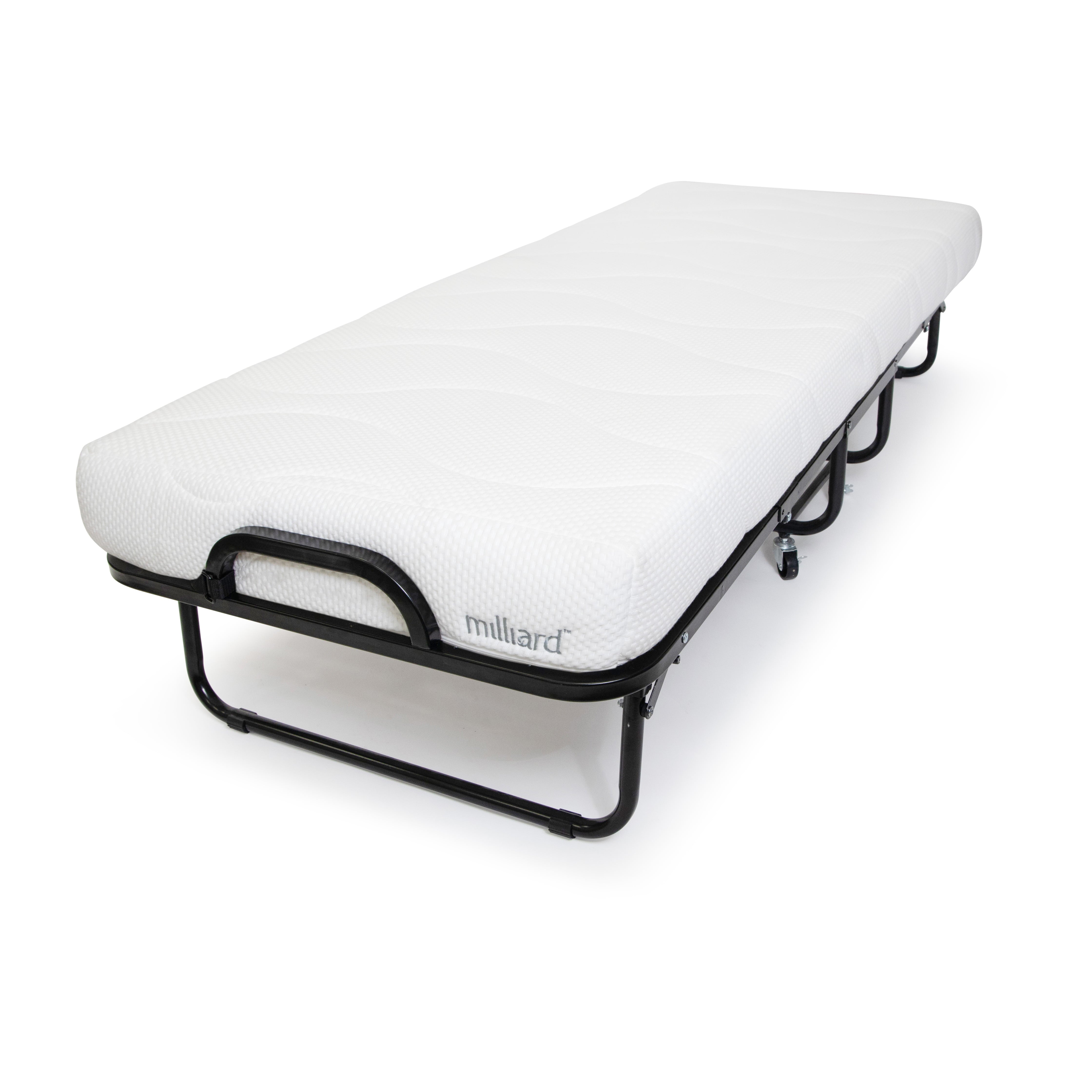 Milliard Diplomat Folding Bed – Cot Size - with Luxurious Memory Foam Mattress and a Super Strong Sturdy Frame – 75” x 31