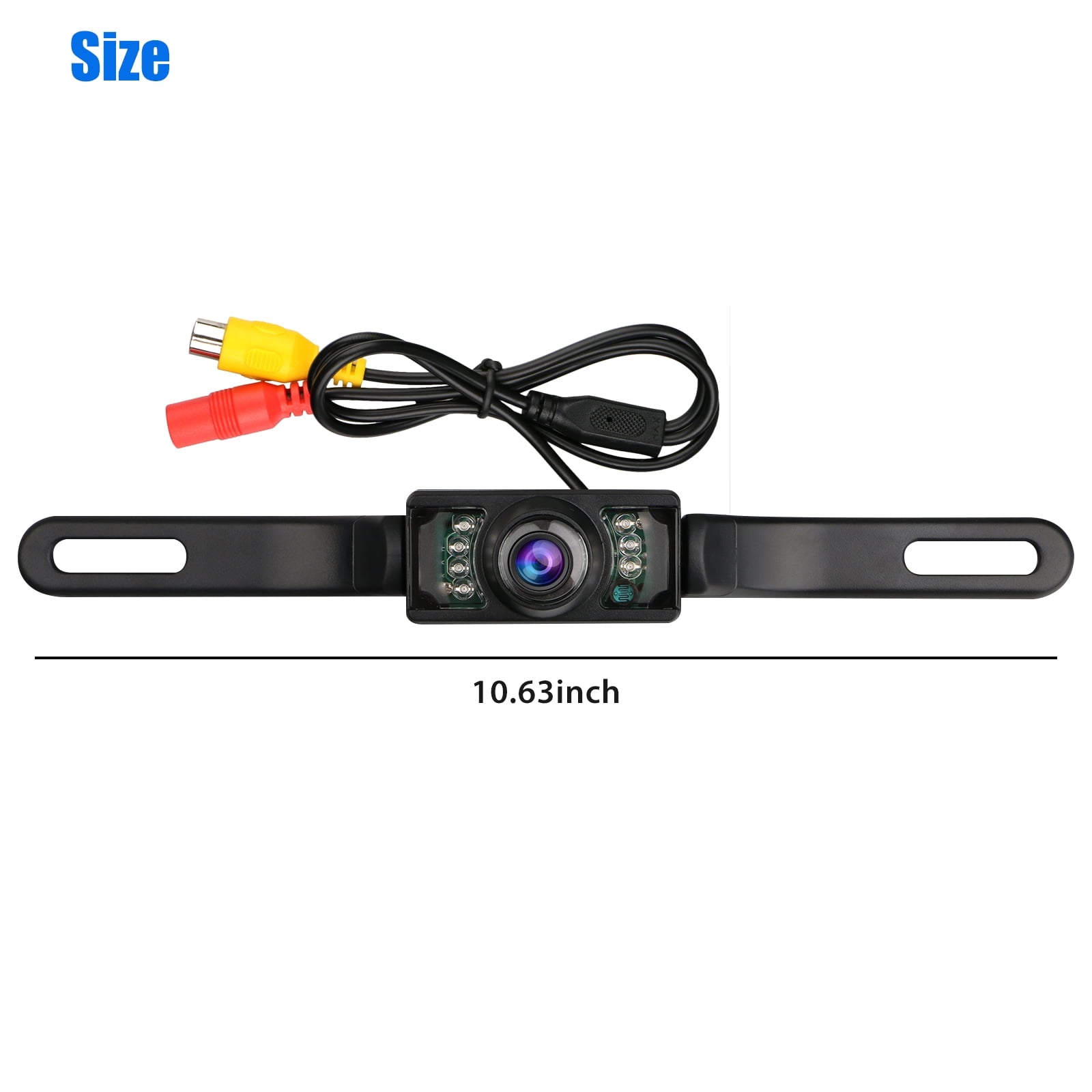 Car Rear View Camera, TSV Backup Camera for Car, HD Reversing Camera with Night Vision, Crystal Night Vision, 170° Wide Angle, IP67 Waterproof License Plate Reverse Camera for Truck Trailer SUV
