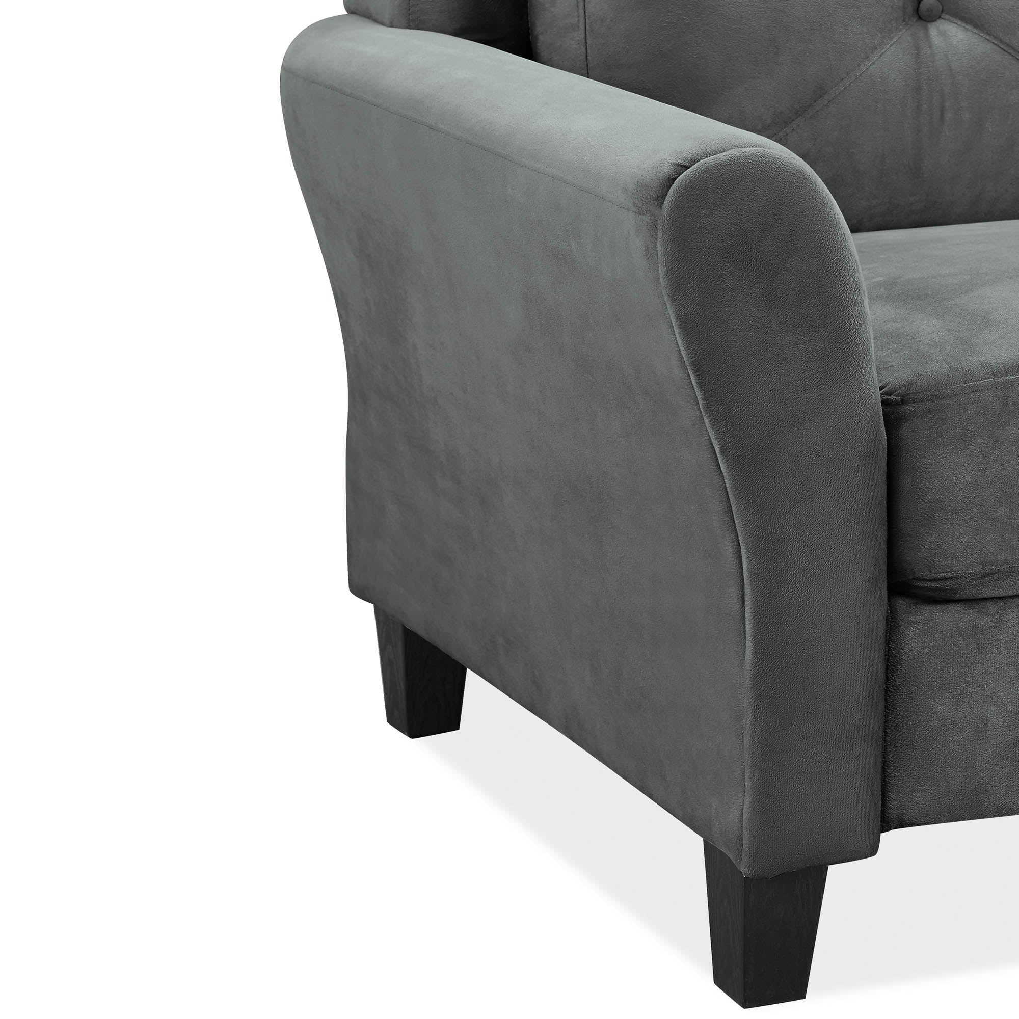 Lifestyle Solutions Taryn Club Chair, Dark Gray Fabric