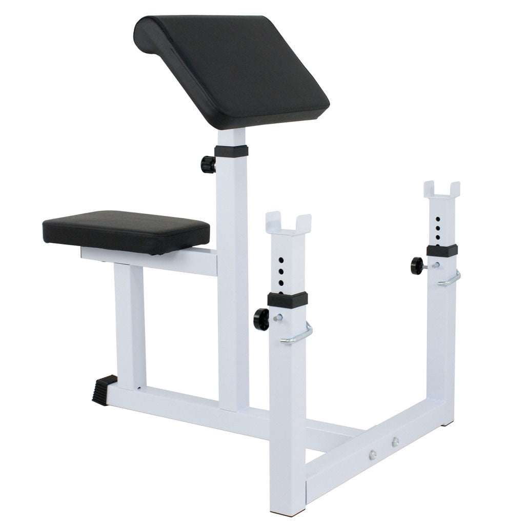 ZENY Arm Curl Weight Bench Adjustable Commercial Preacher Seated Dumbbell