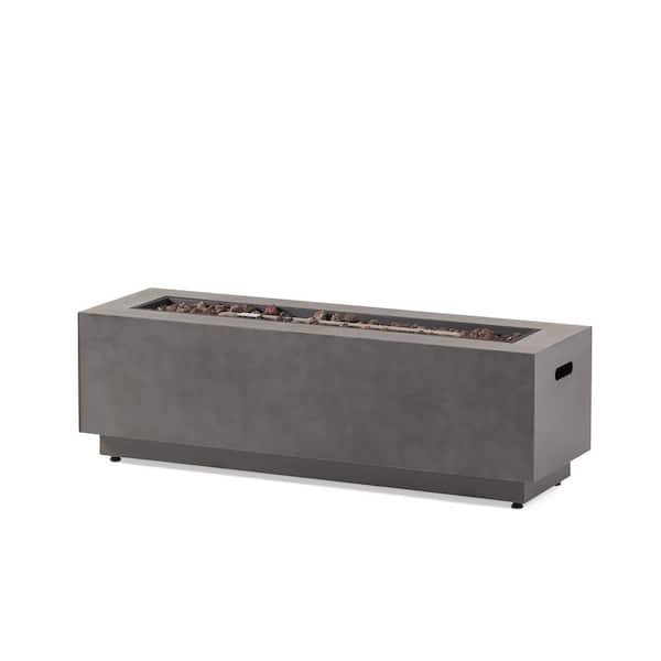 Reign Concrete Rectangular Metal Fire Pit (No Tank Holder)
