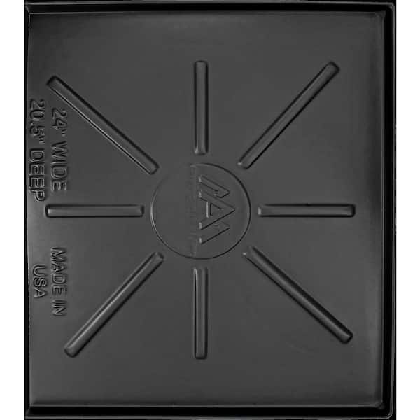 24 in. x 20.5 in. Black Dishwasher Drain Pan