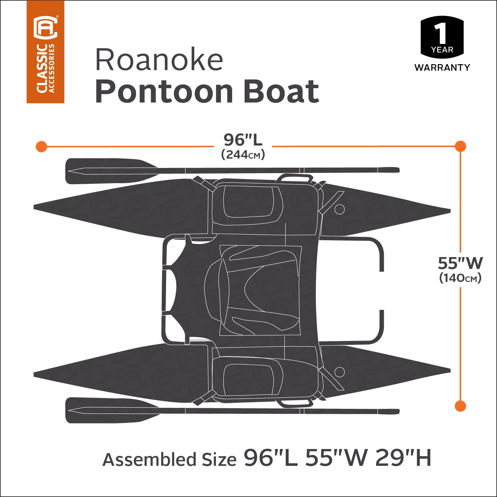 Classic Accessories Roanoke Pontoon Boat