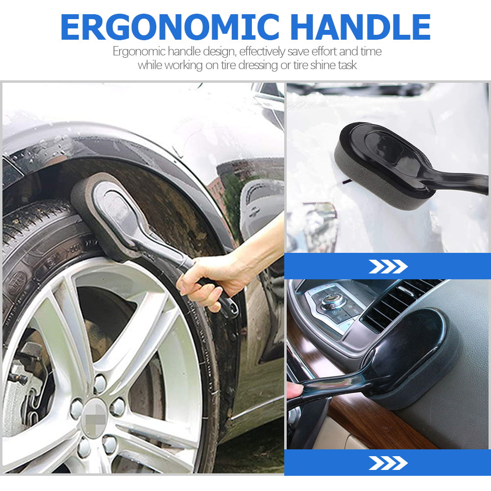Tire shine applicator Tire Shine Applicator Tire Dressing Sponge Brush Tire Detail Sponge with Handle