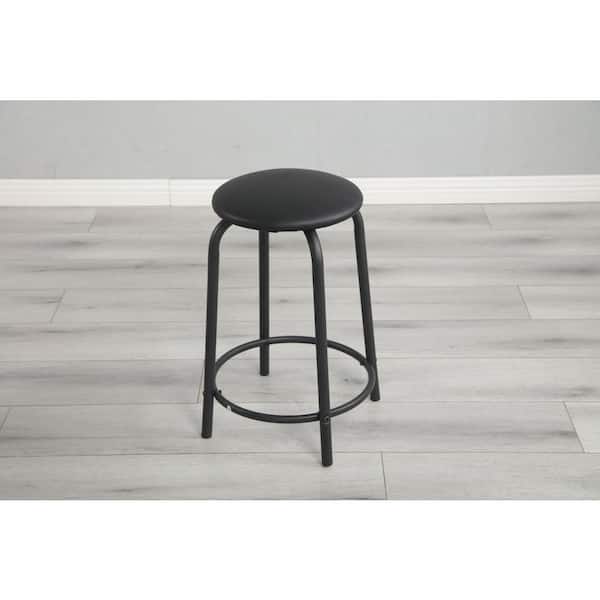 38.5 in. Rectangular Black Tempered Glass Adjustable Drafting Table Drawing Desk with 2 Drawer and Chair