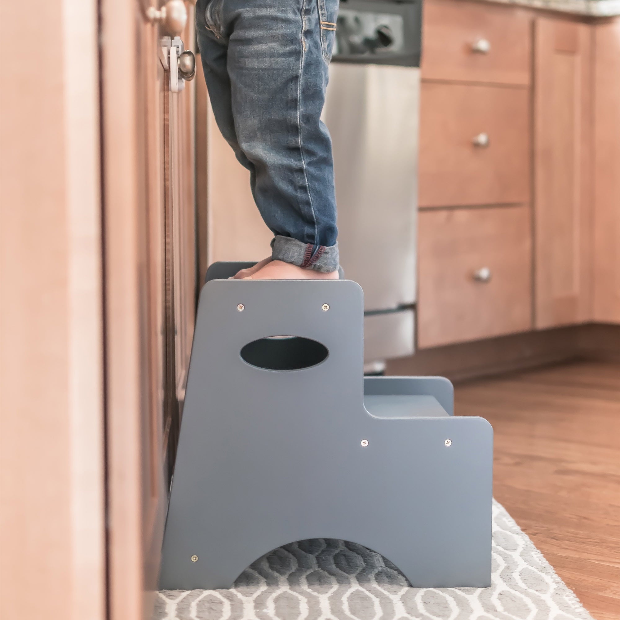 Two Step Stool - Gray