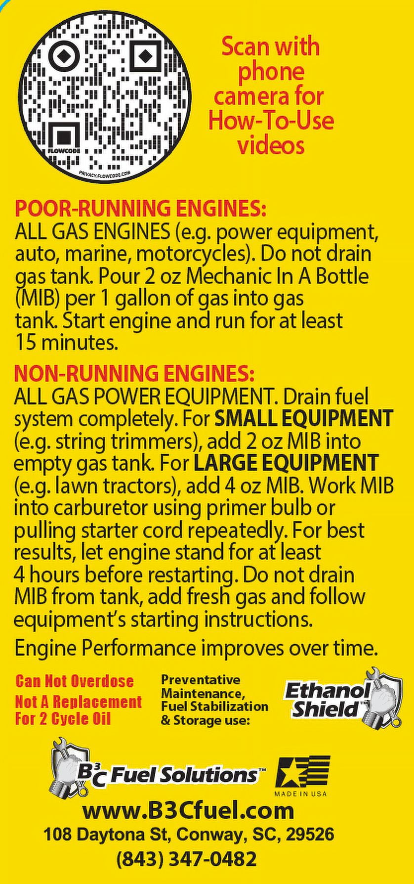 Mechanic in a Bottle Fuel System Fix All Fuel Additive, 8 oz bottle