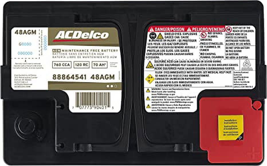 ACDelco AGM Automotive BCI Group 48 Battery 48AGM