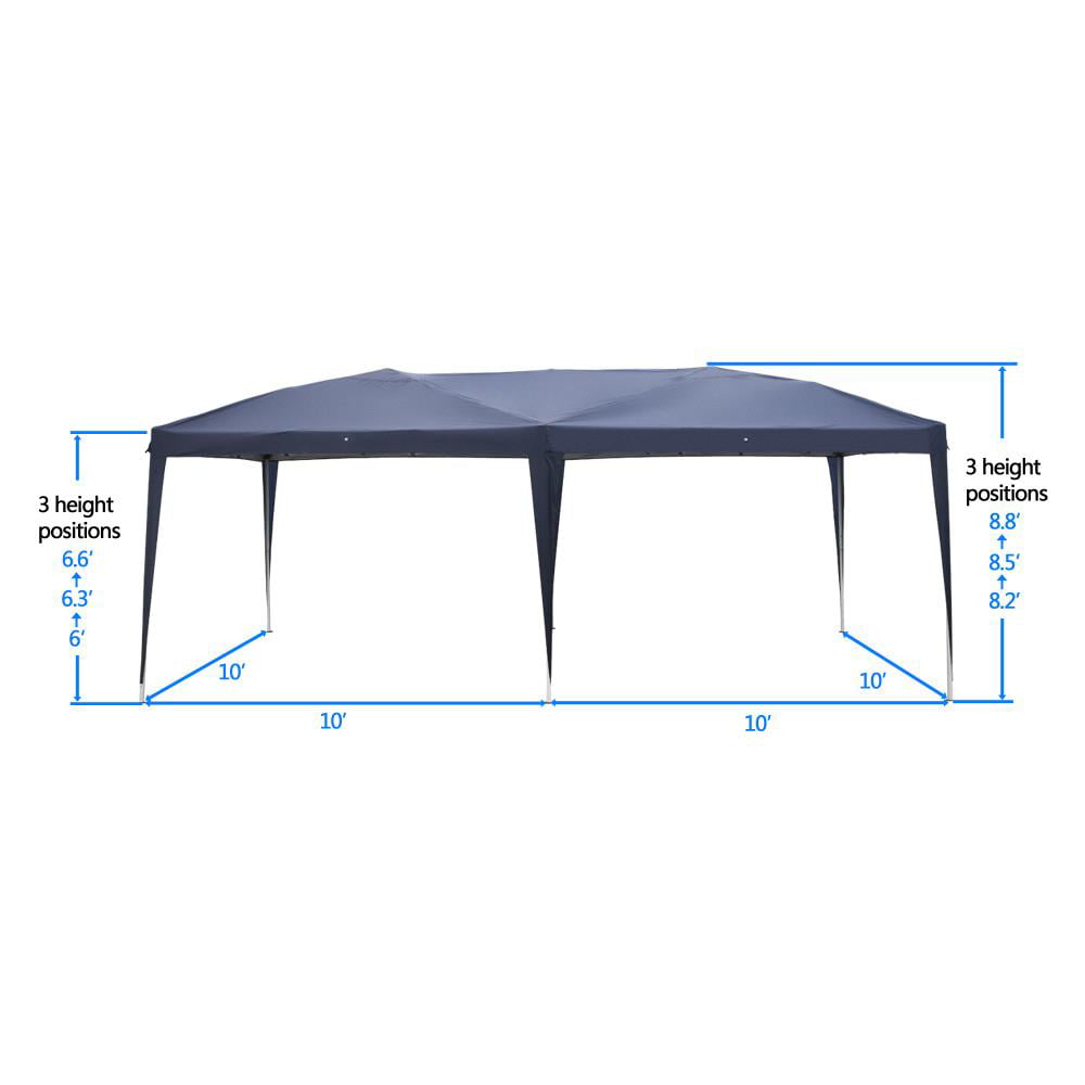 UBesGoo 10'x 20' Outdoor Portable Instant Pop Up Gazebo Party Wedding BBQ Canopy Tent Blue
