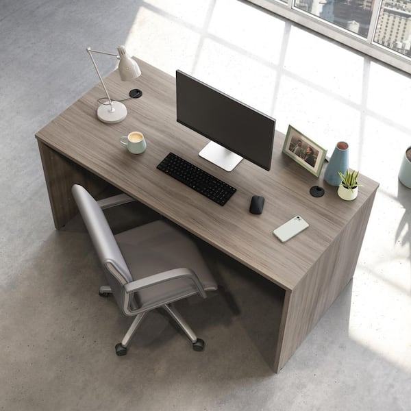 Affirm 59.055 in. Hudson Elm Computer Desk with Melamine Top