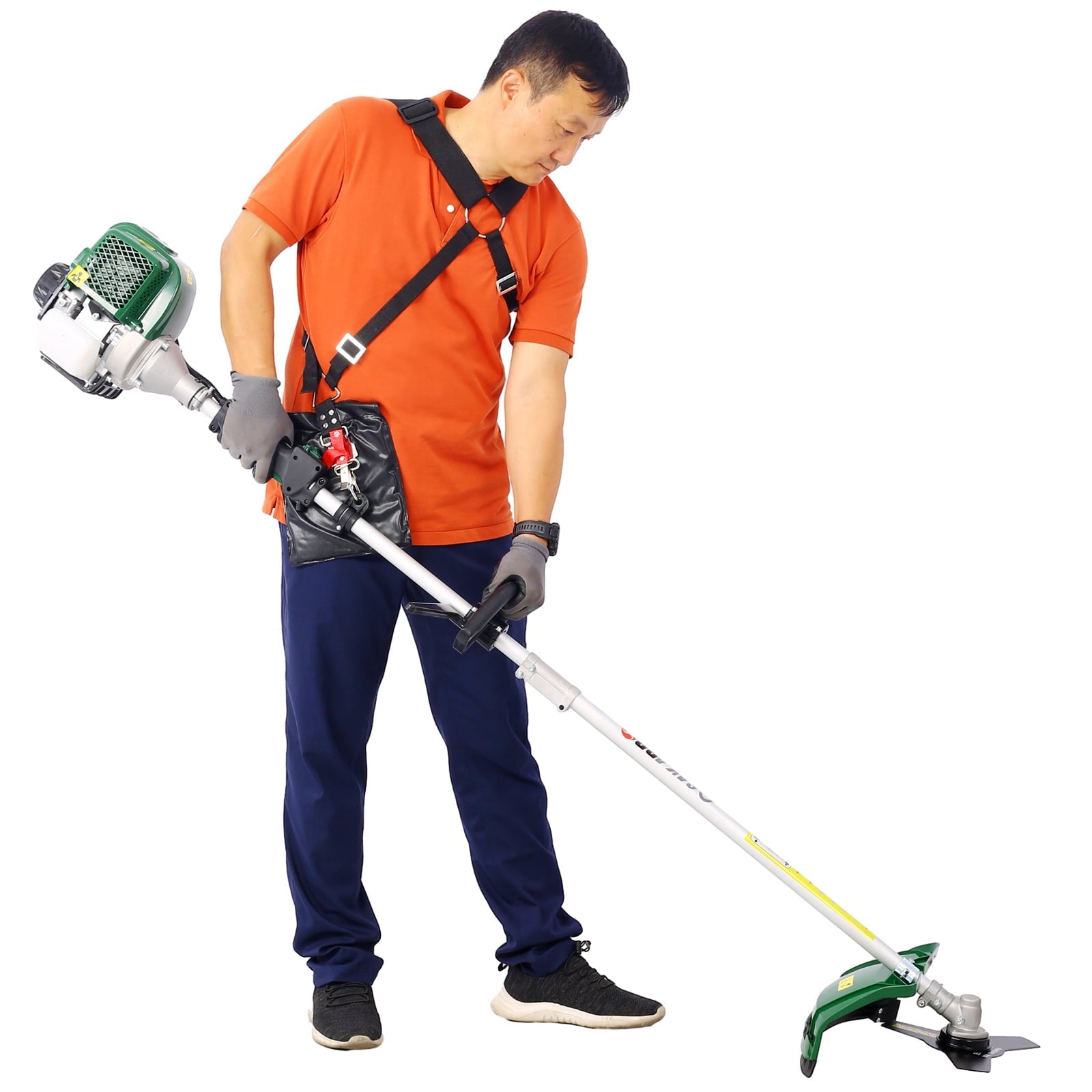 Buyweek 4 in 1 Multi-Functional Trimming Tool, 31CC 4-Cycle Garden Tool System with Gas Pole Saw, Hedge Trimmer, Grass Trimmer, and Brush Cutter EPA Compliant