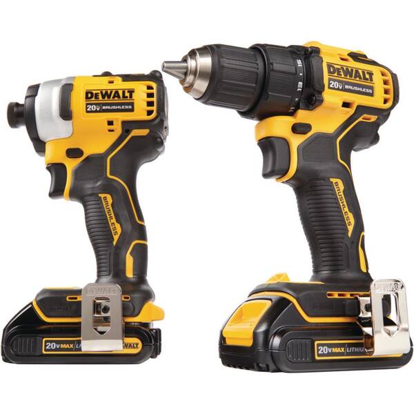 ATOMIC 20V MAX Cordless Brushless Compact Drill/Impact 2 Tool Combo Kit, 20V 6.5 in. Circ Saw, and (2) 1.3Ah Batteries