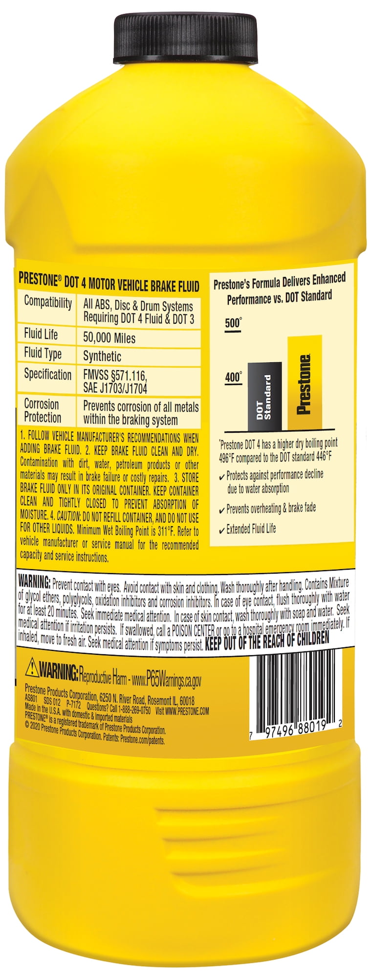 Prestone Dot 4 Brake Fluid 32 fl oz
