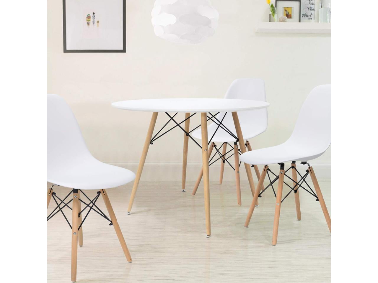 Lacoo Round Mid-Century Modern Dining Table
