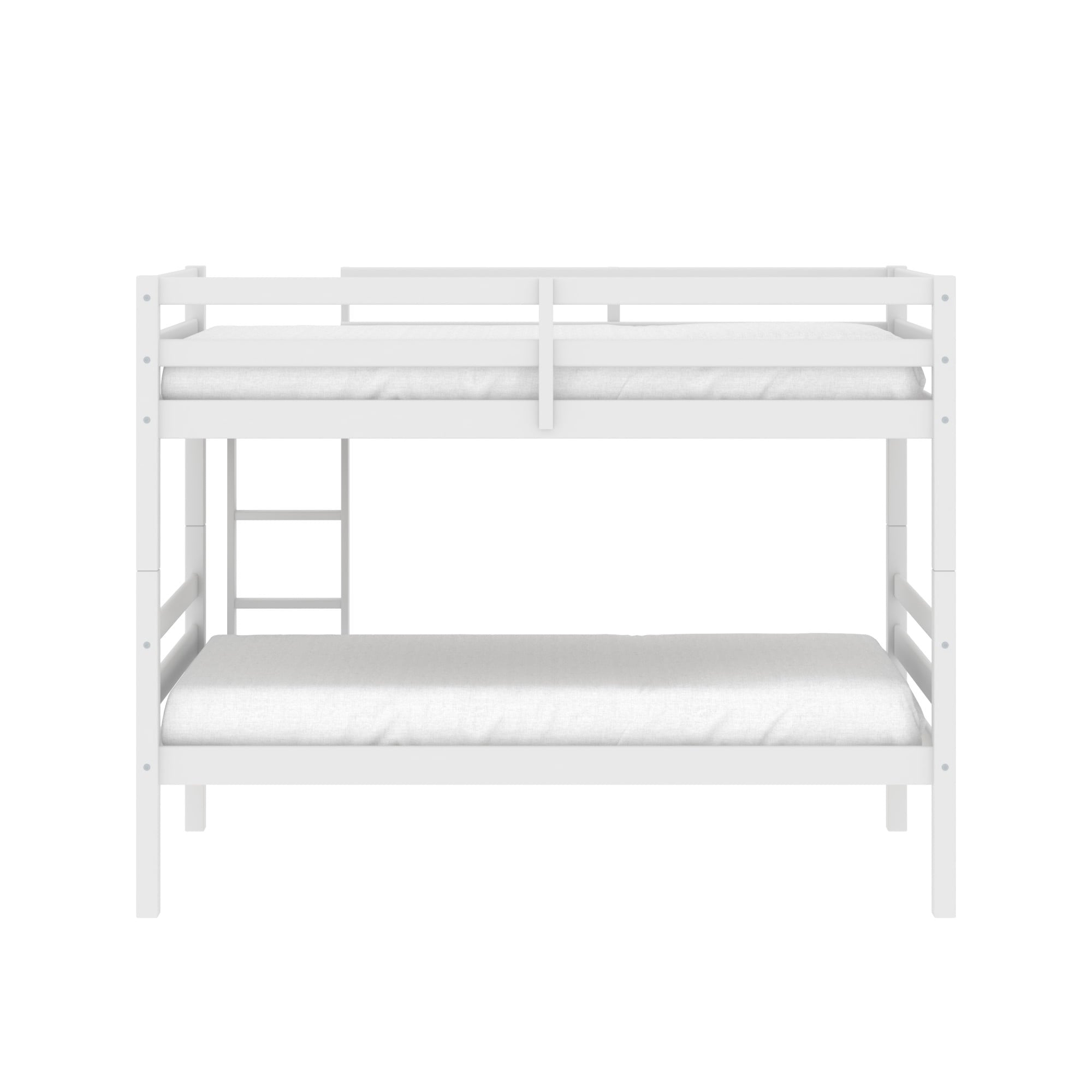 Campbell Wood Twin over Twin Convertible Bunk Bed, White