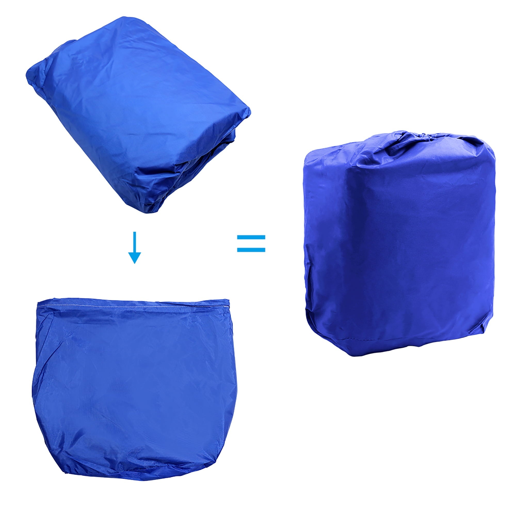 210D Waterproof Trailerable V-Hull Boat Cover, Blue