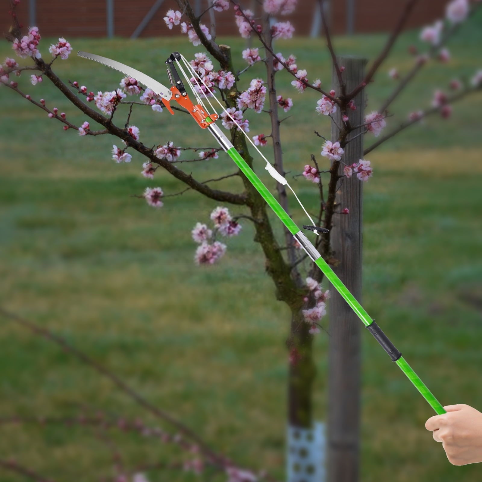 YIYIBYUS 26ft Tree Trimmer Manual Pole Pruner Tree Branch Cutter Set Hand Pole Saws Garden Extension Cutting Tools