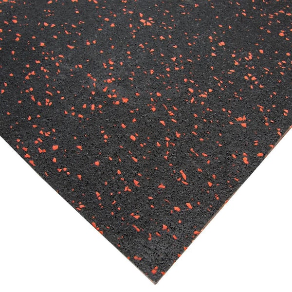 Elephant Bark Red Dot 3/16in T x 48in. W x 144in. L Rubber Flooring (48 sq. ft.)
