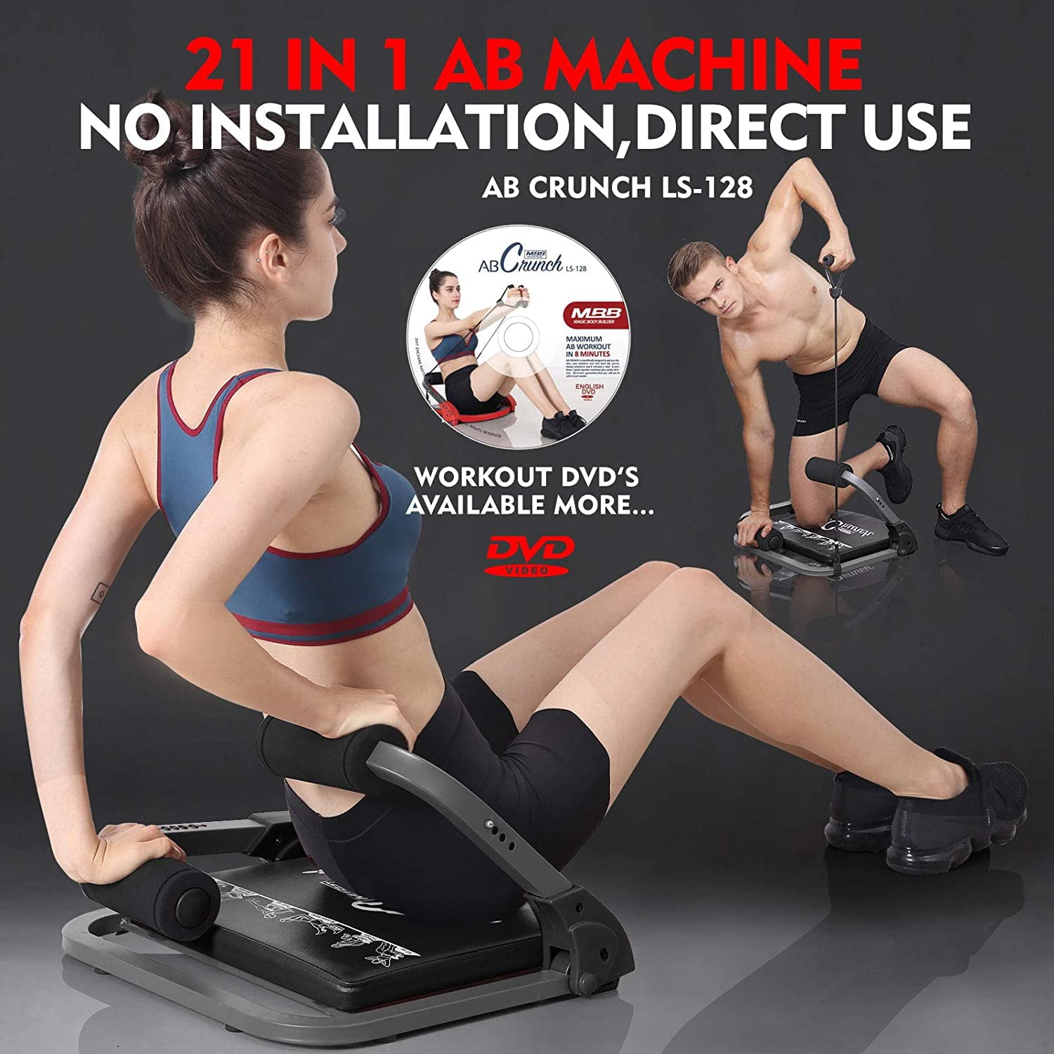MBB Ab Crunch Machine,Exercise Equipment for Home Gym Equipment,Abs and Total Body Workout