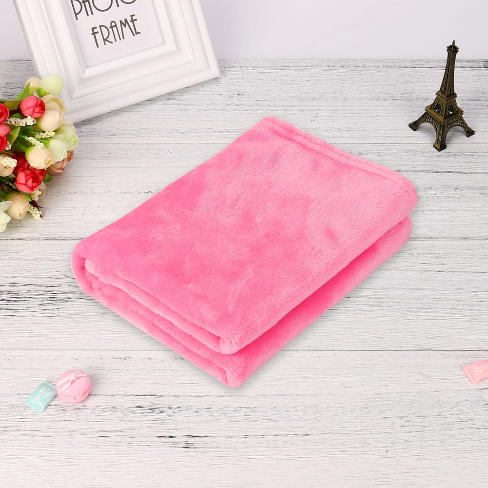 Dezsed Flannel Throw Blanket Clearance 50X70CM Fashion Solid Soft Throw Kids Blanket Warm Coral Plaid Blankets Flannel