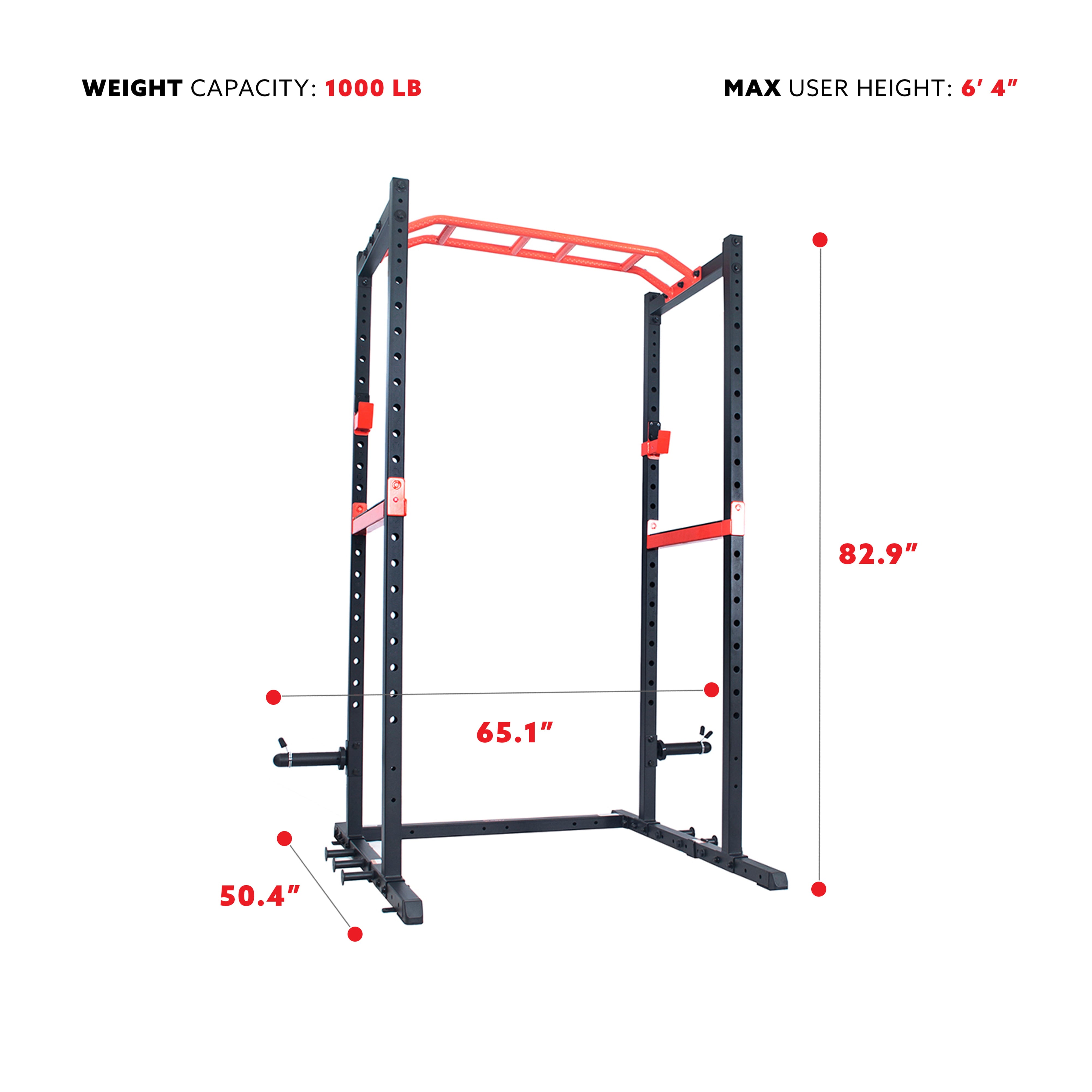 Sunny Health & Fitness Power Zone Power Rack, Home Gym Station Power Cage, Strength Exercise Equipment, SF-XF9925
