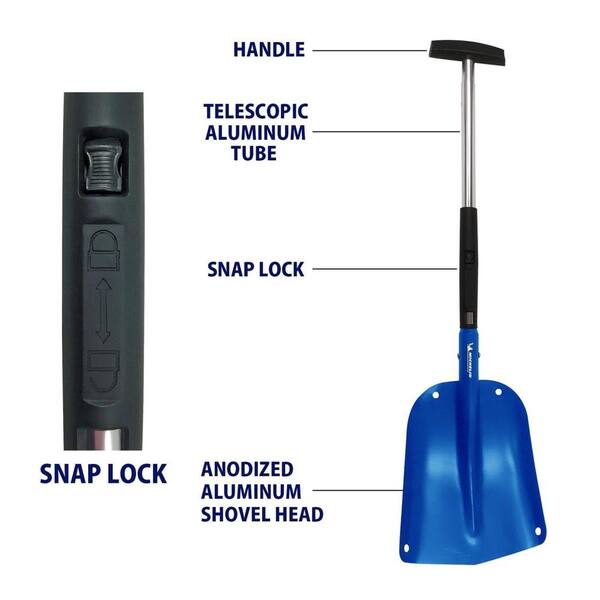 40 in. Ultra-Compact Telescopic Folding Snow Shovel