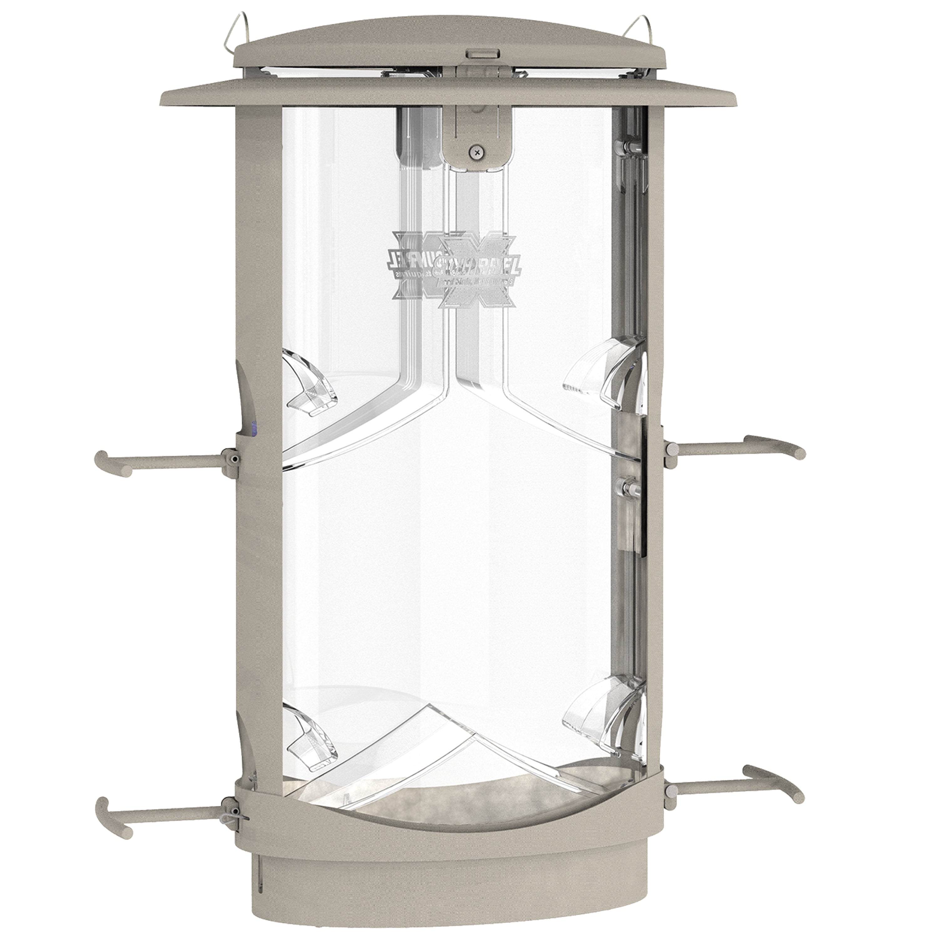 Squirrel-X, X1 Squirrel Resistant Wild Bird Feeder, 4.2 lb Seed Capacity, Satin Nickel Finish