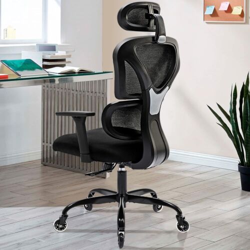 BIG SALE! Ergonomic Home Office Chair High Back Gaming Chair Headrest & Armrests