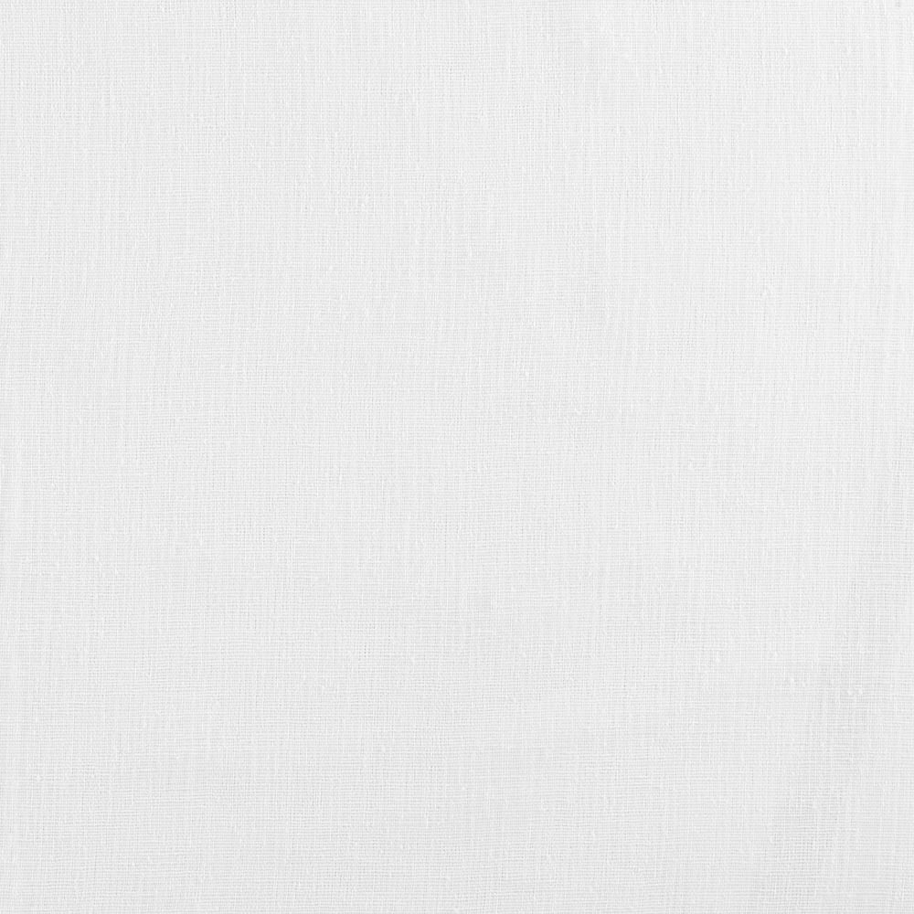 Exclusive Home Curtains Belgian Textured Linen Look Jacquard Sheer Rod Pocket Curtain Panel Pair, 50x84, Winter White