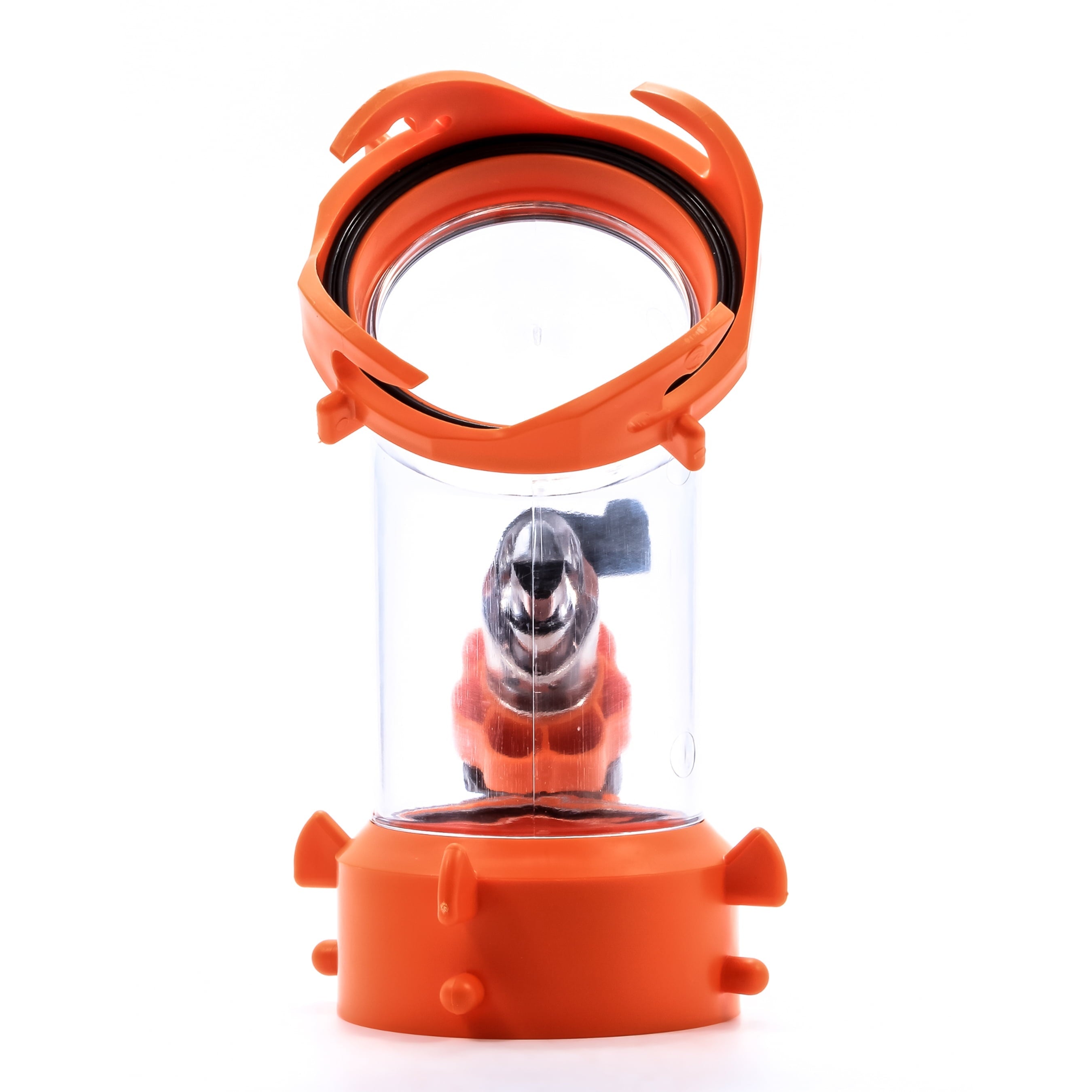 Camco Rhino Blaster RV Tank Rinser | Features a Transparent 45-Degree Angled Elbow to let Water Blast Directly into the Outlet and a Vacuum Breaker to Prevent Backflow into the Water Hose (39082)