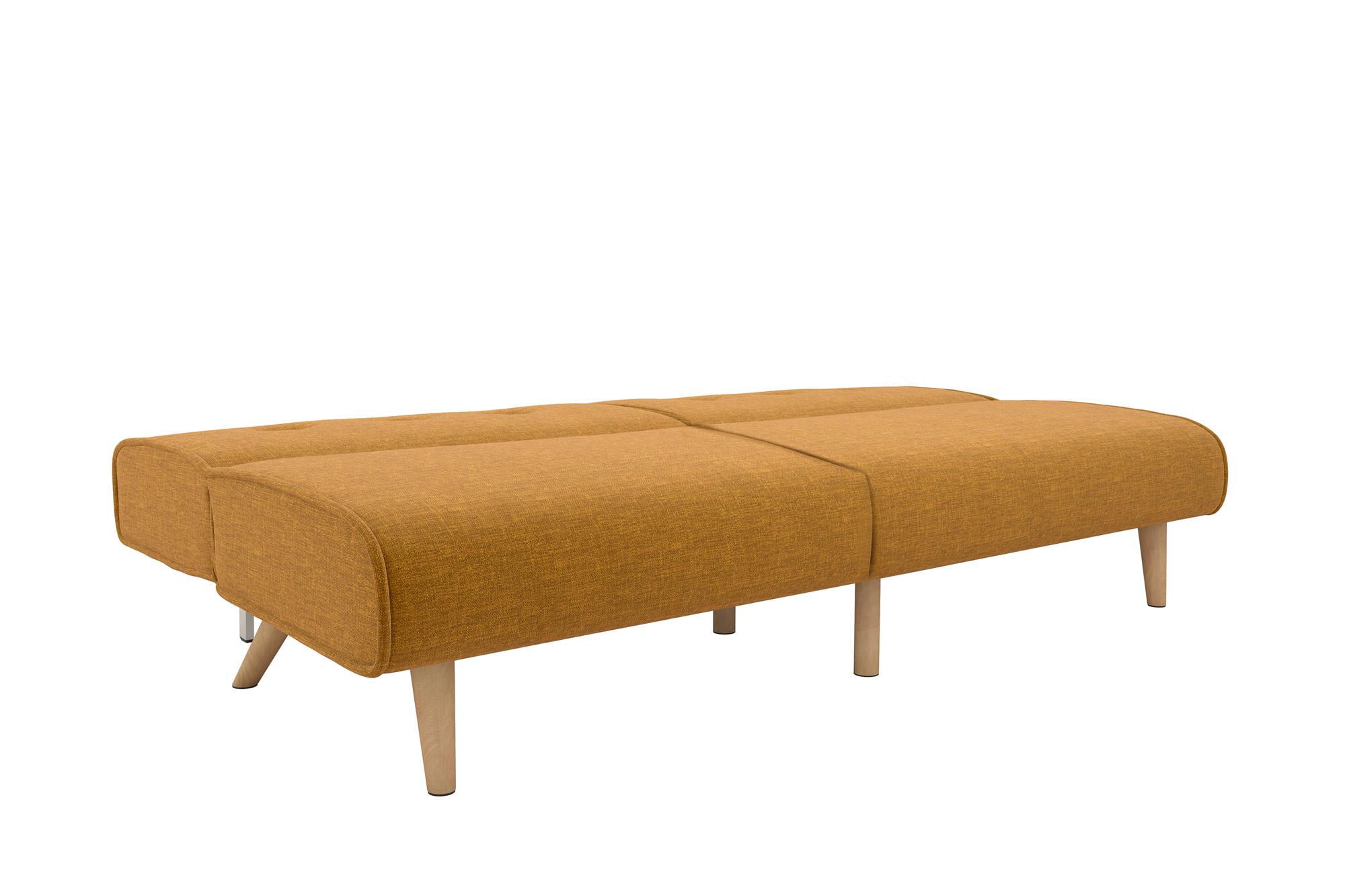 Novogratz Palm Springs Split Futon, Mustard Linen
