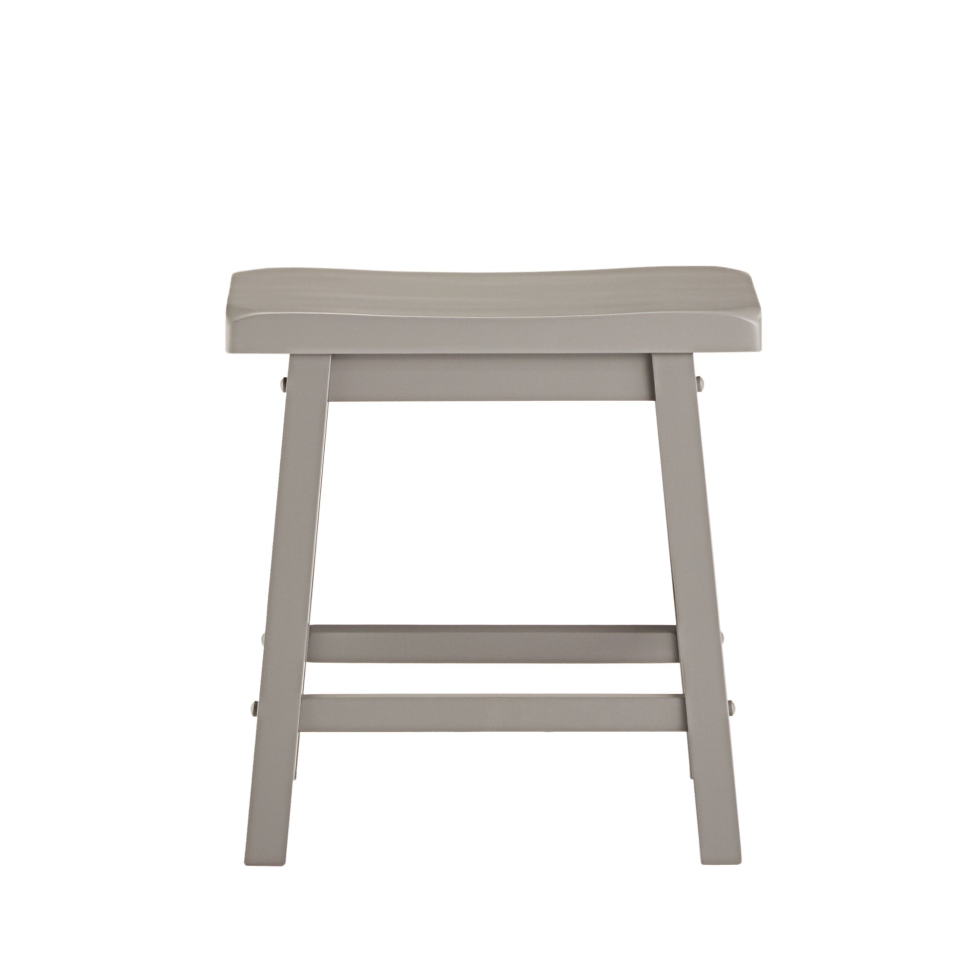 Weston Home Ashby 18-inch Backless Stools, Set of 2, Frost Grey Finish