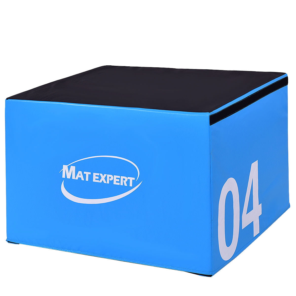 Gymax 24'' PVC Soft Foam Jumping Box Plyometric Exercise Blue