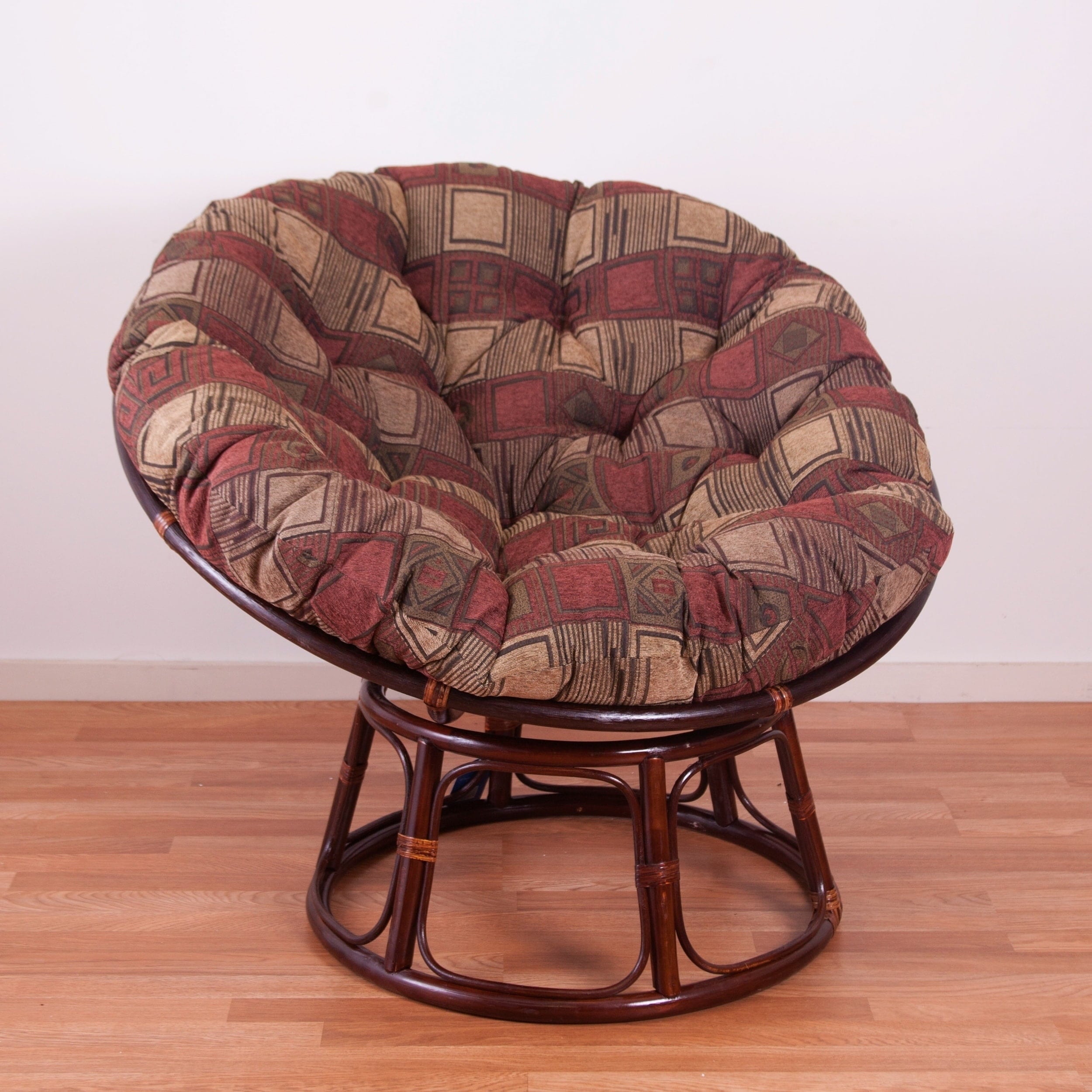 International Caravan 42 in. Papasan Chair with Jacquard Chenille Cushion