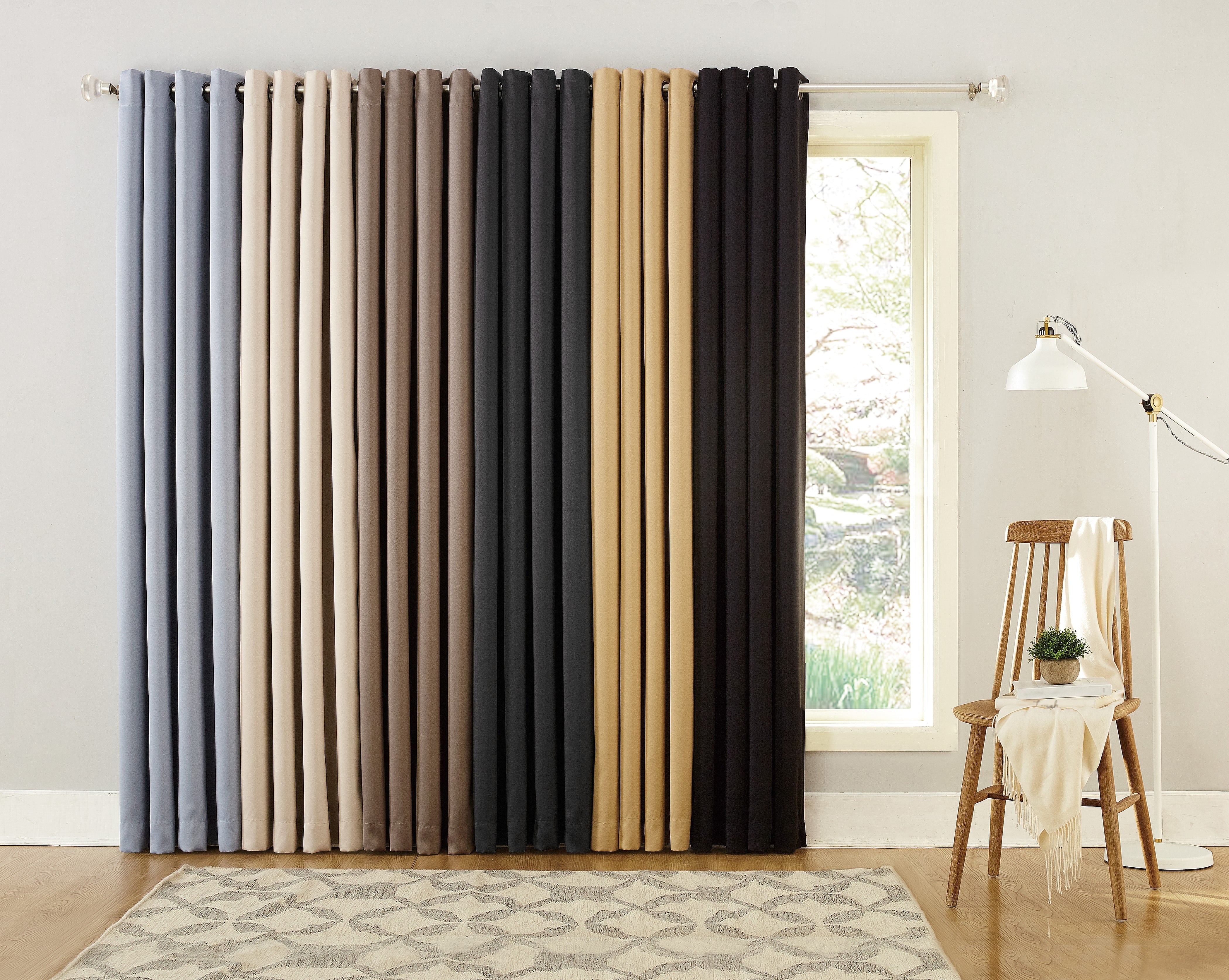 Sun Zero Oslo Theater Grade 100% Blackout Grommet Curtain Panel, 52