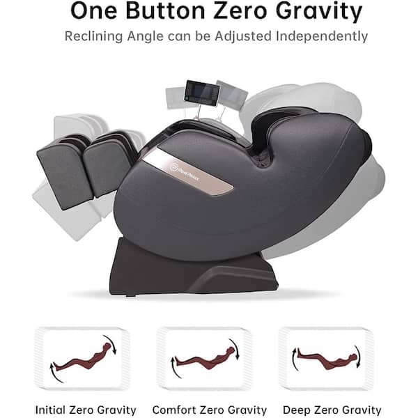 Favor-03 ADV Black Massage Chair has Dual-Core S Track, Zero Gravity, LCD Remote, Bluetooth,LED Light