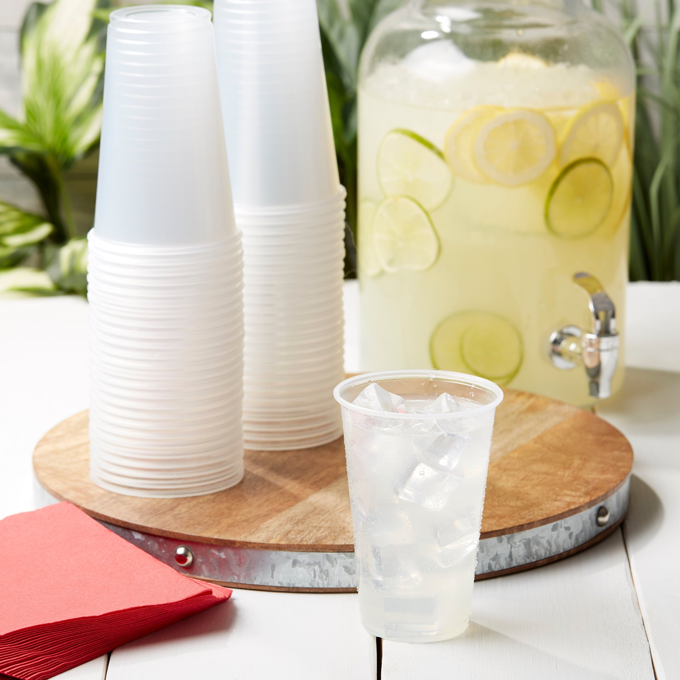 Great Value Everyday Disposable Plastic Cups, Clear, 16 oz, 100 count