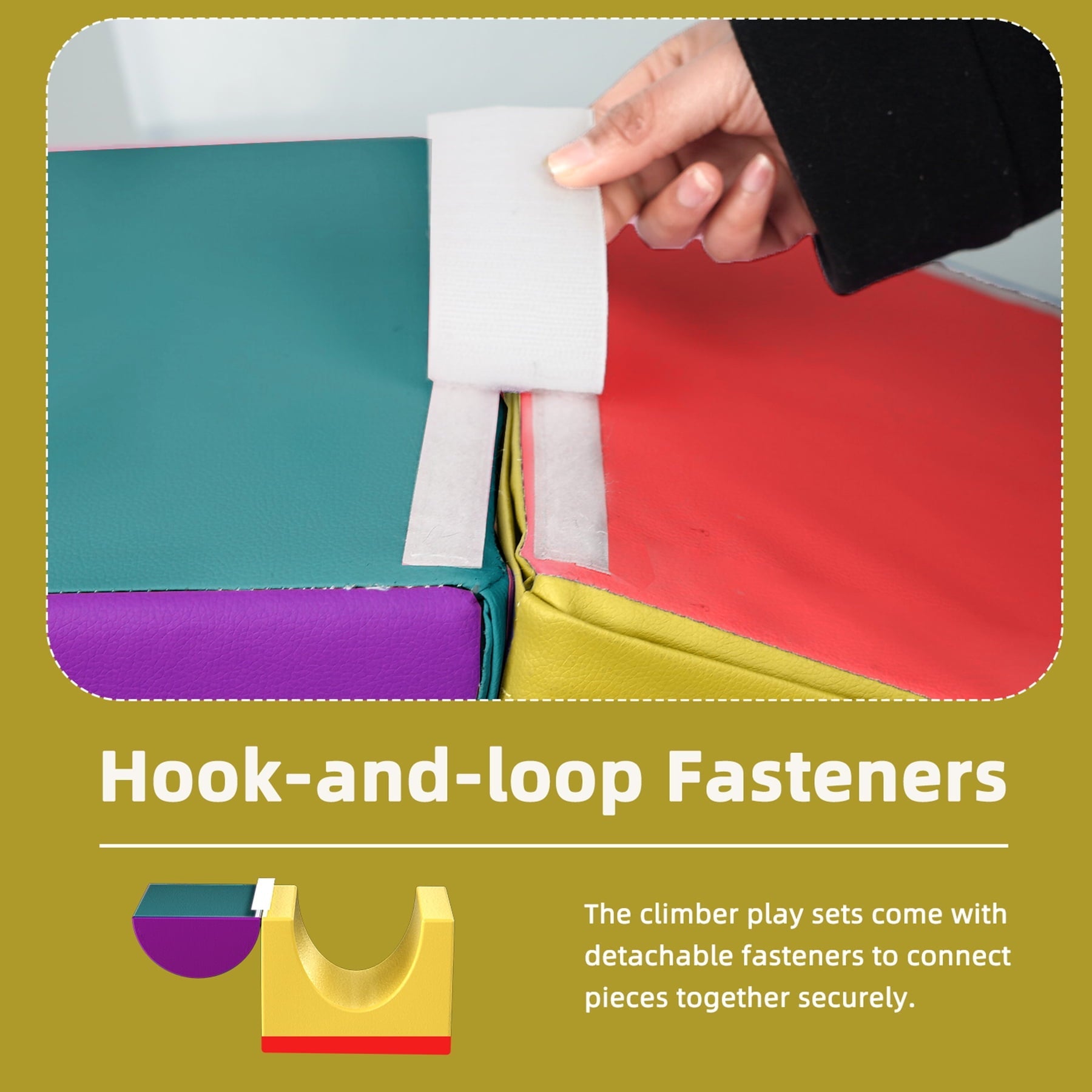 XJD Soft Zone Climb and Crawl Activity Playset, Lightweight Foam Shapes for Climbing, Crawling and Sliding, Safe Foam Playset for Toddlers and Preschoolers(5 Piece Set)