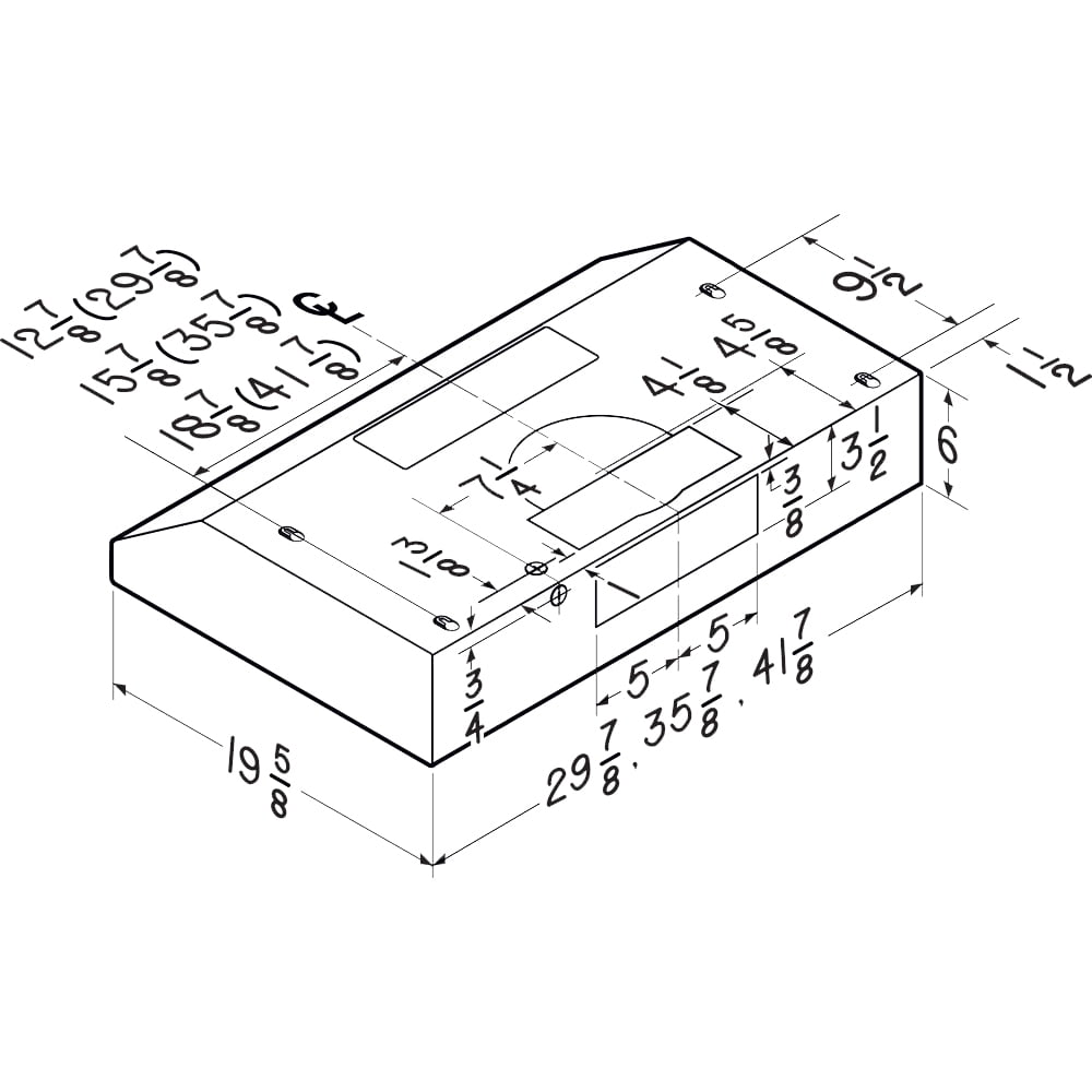 Broan 30-In. Glacier Series Under-Cabinet Range Hood, Stainless Steel, BCDF130SS