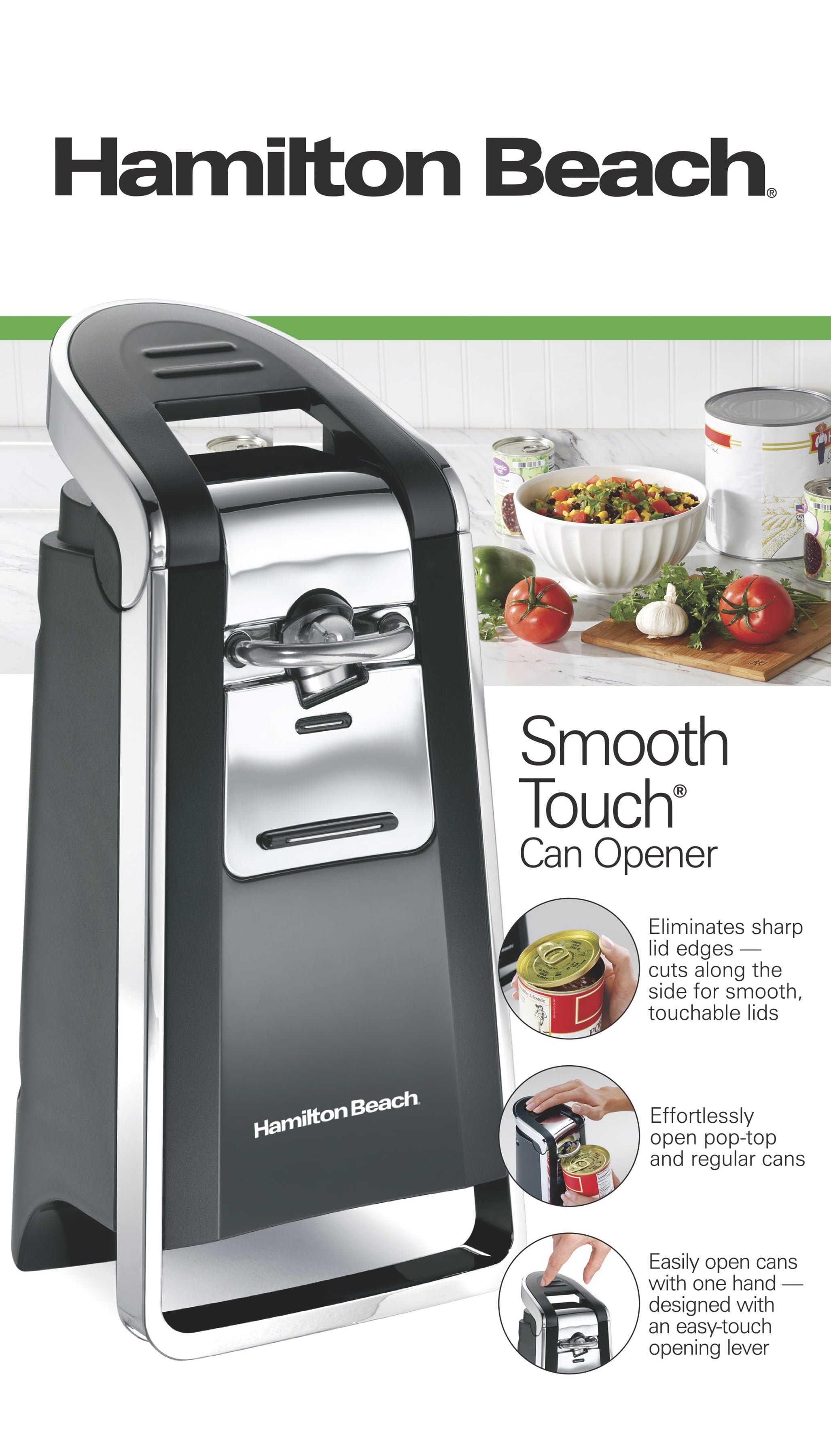 Hamilton Beach Smooth Touch Can Opener, Model 76606Z