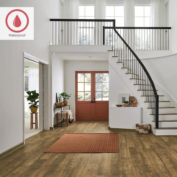 Outlast+ Aged Earthen Pine 12 mm T x 7.4 in. W Waterproof Laminate Wood Flooring (19.6 sqft/case)