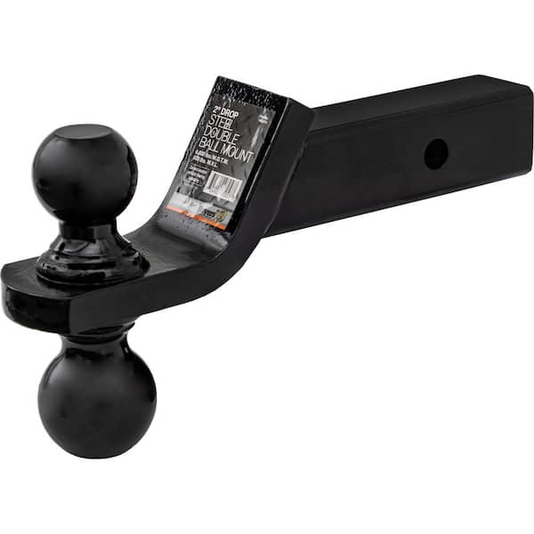 2 in. and 2-5/16 in. Towing Ball Mount with Dual Black Balls